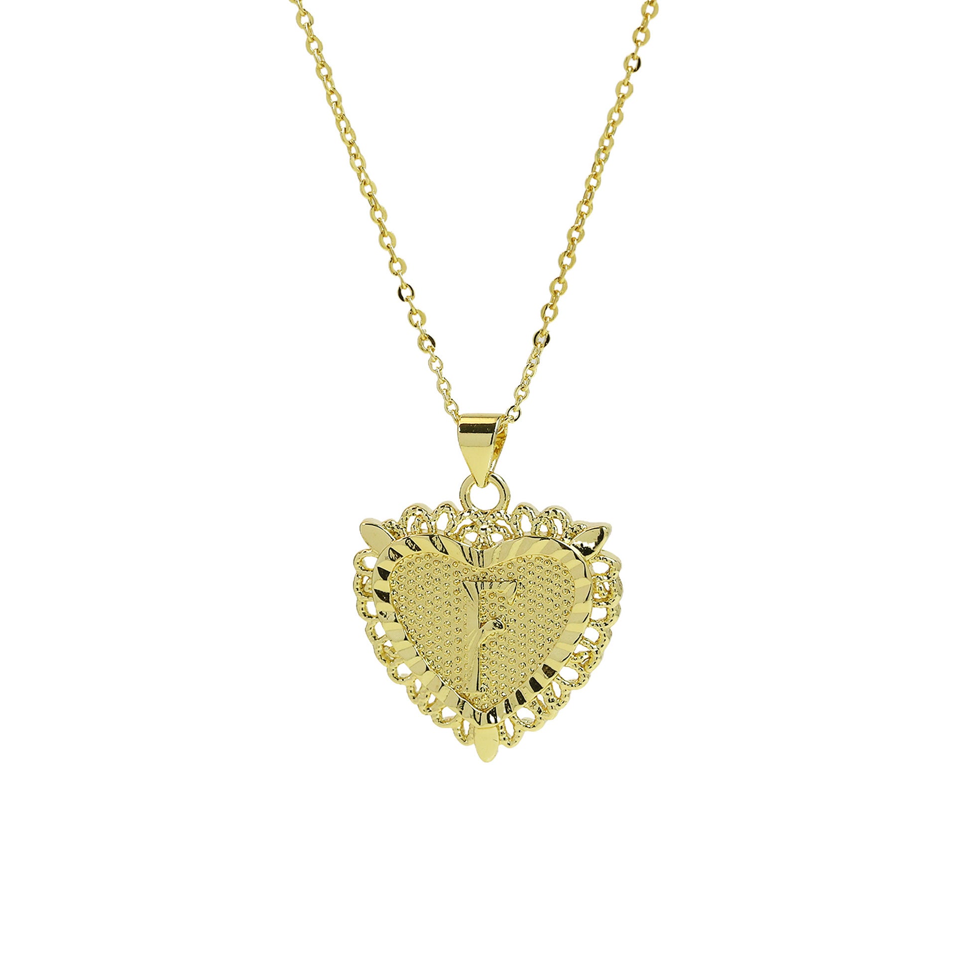 Jaidyn Dainty Initial Necklace - Necklace F [N923RBUH]
