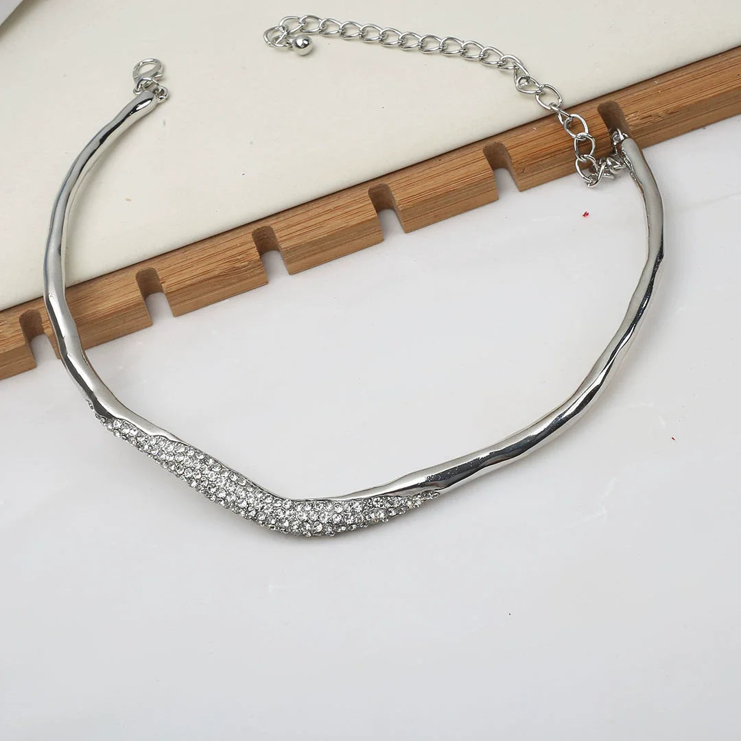 Aerith Molten Serpent Choker - Silver