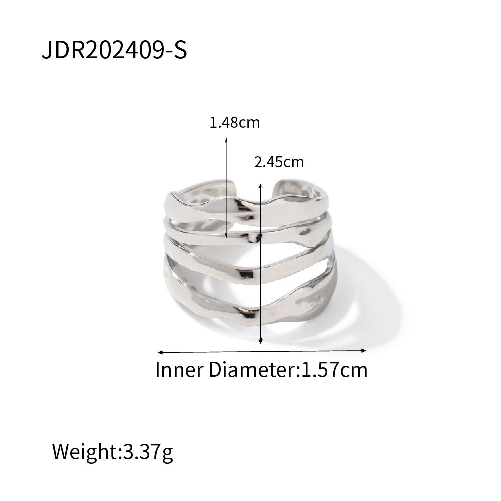 Ifeoluwa Geometric Silver Rings - Geometric Design 7 [VVU2VKSL]