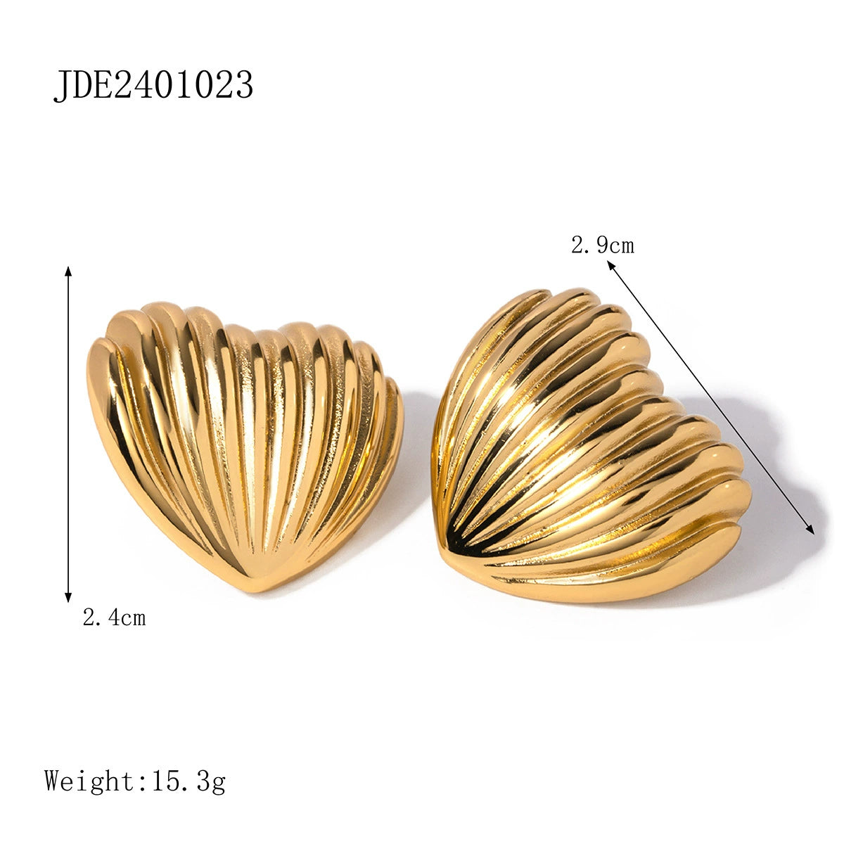 Claire Dainty Heart Studs - JDE2401023