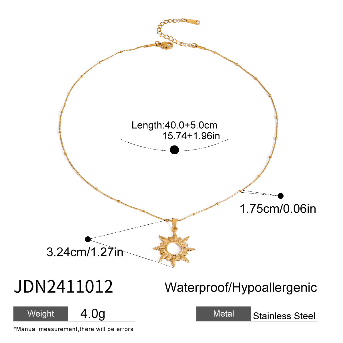 Arabelle Gilded Geometric Necklace - JDN2411012 [C3OJ4PJ5]