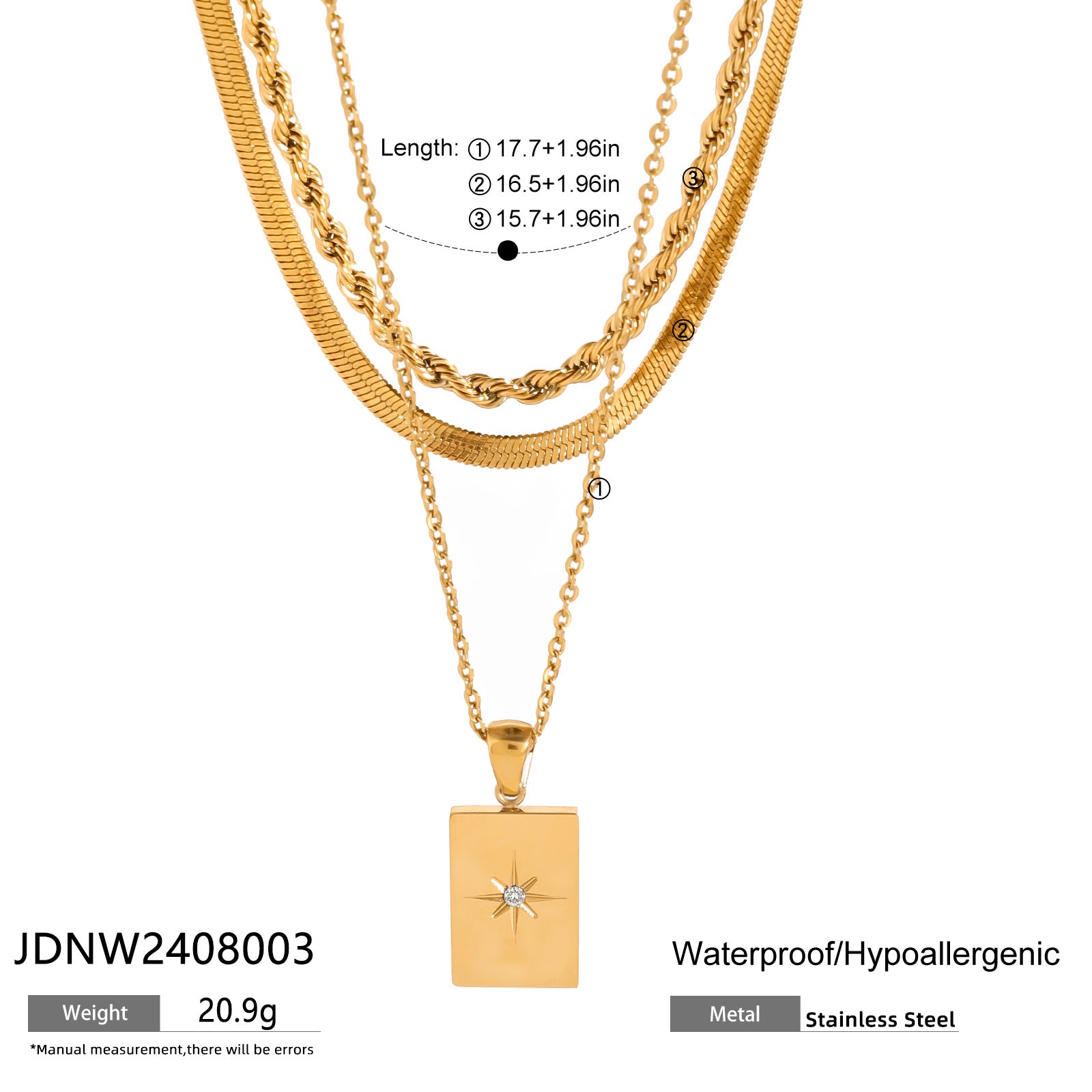 Lenore Layered Star Pendant Necklace - Gold-Tone [XP7F1ELG]