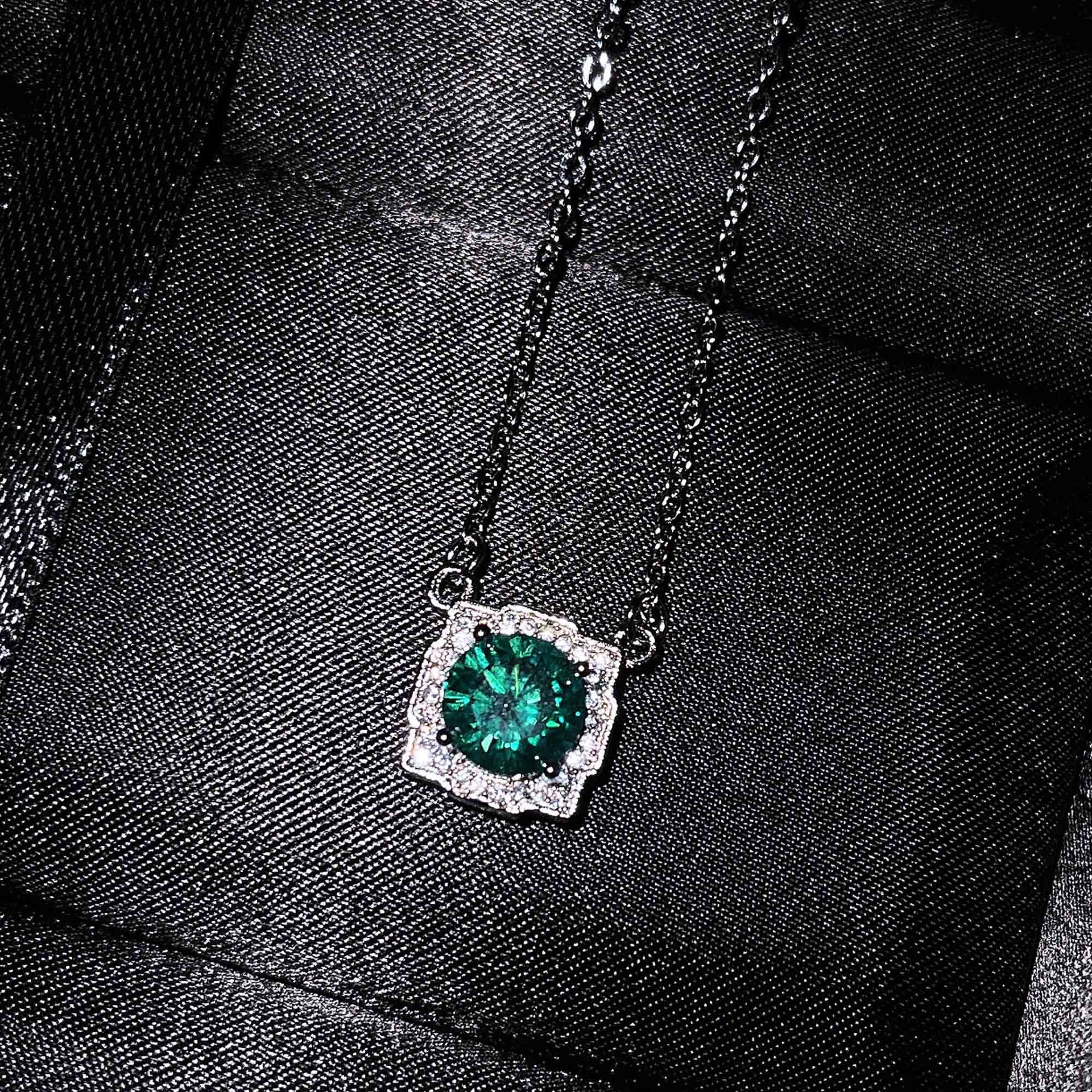 Gertrude Simulated Diamond Heart Necklace - Option 7: 2 Carat Necklace (40+5cm) [EDYMIP6H]