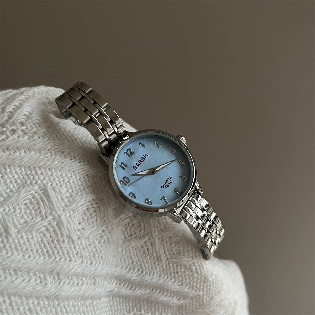 Krislynn Mother-of-Pearl Steel Watch - Sky Blue [9183JQL0]