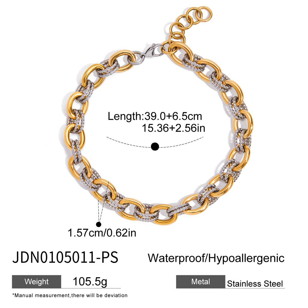 Albany Geometric Steel Bracelet - JDN0105011-PS [GSQWSXHT]