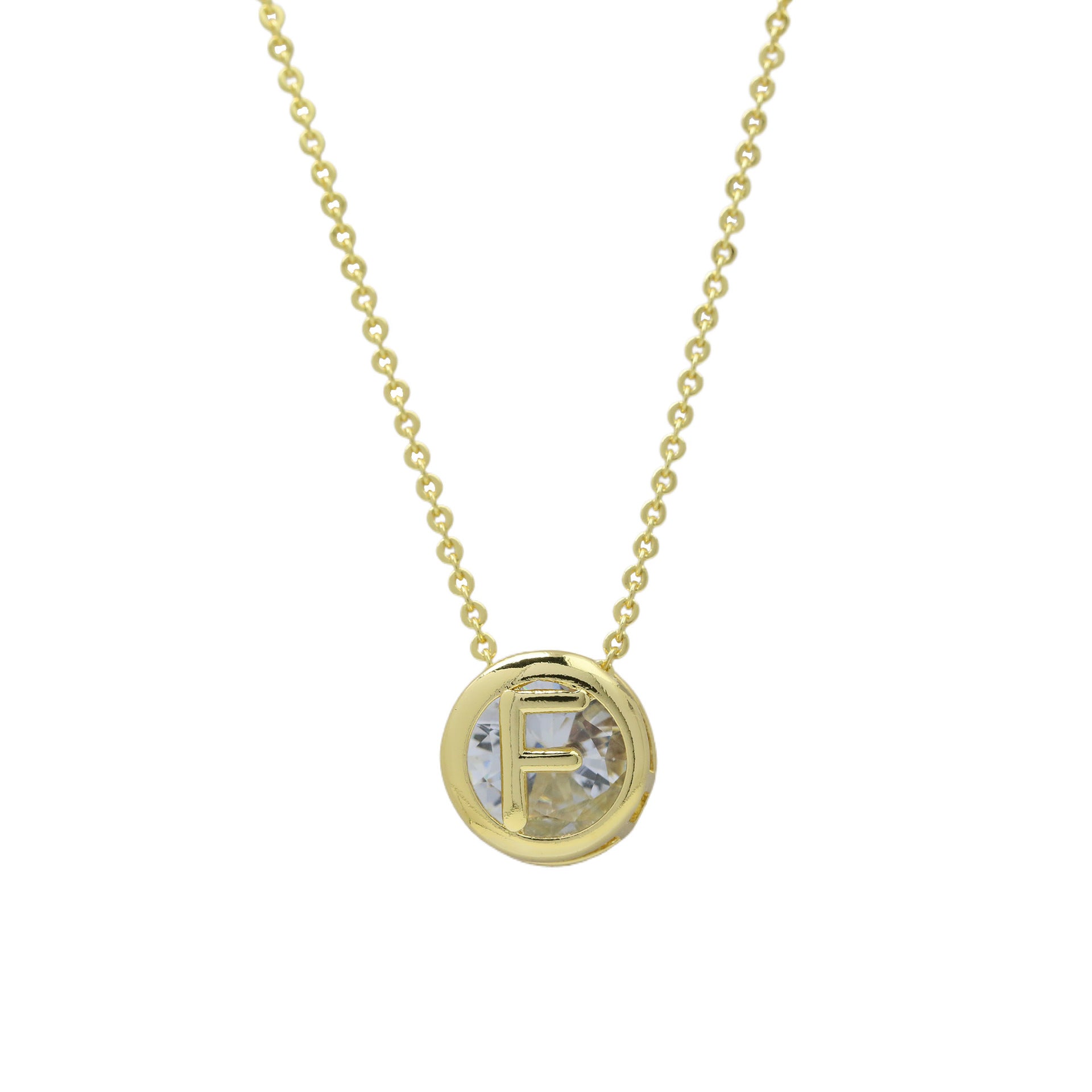 Gia Initial Pendant Necklace - F [ZGYKJ0HC]