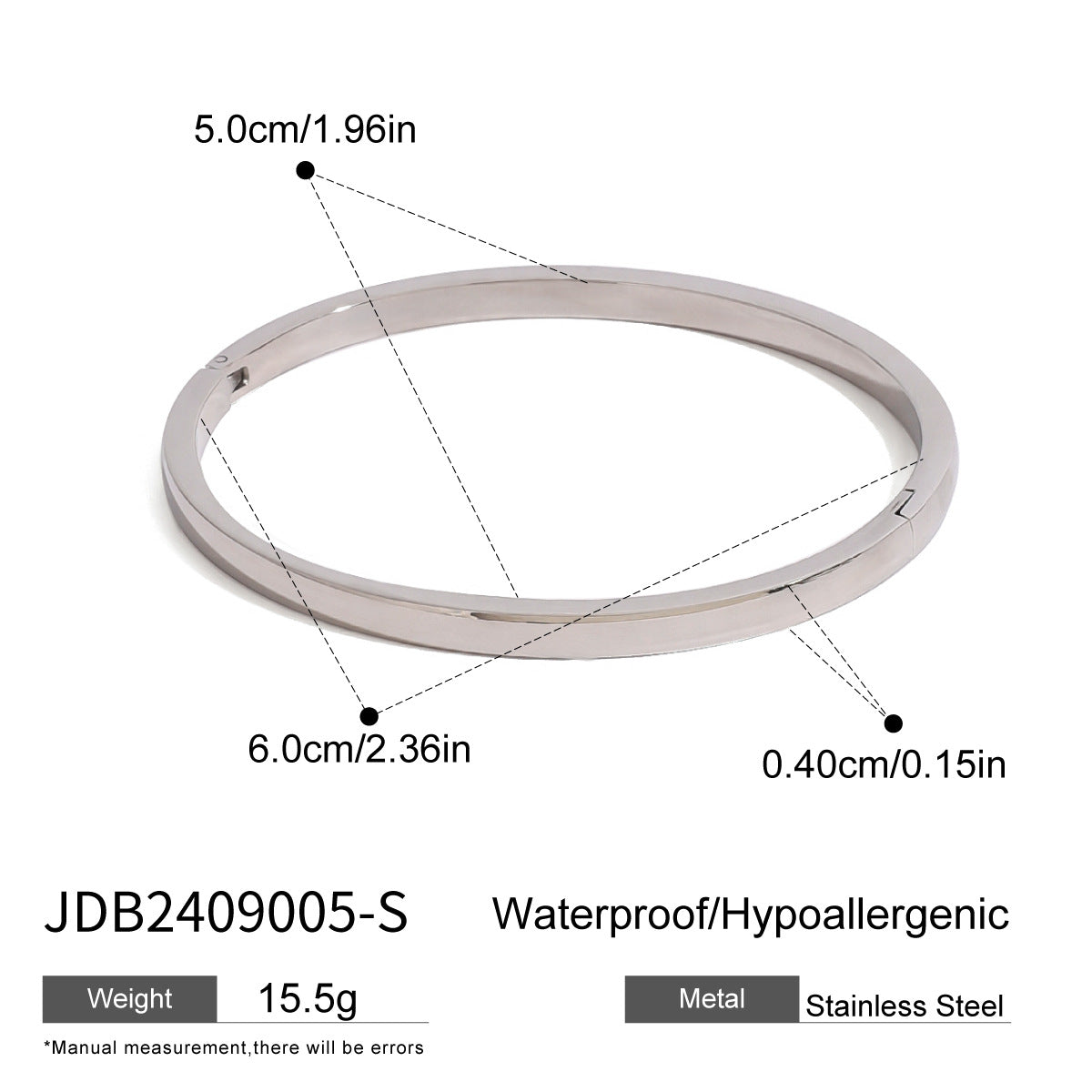 Dia Modern Buckle Cuffs - JDB2409005-S [9WWEH1YN]