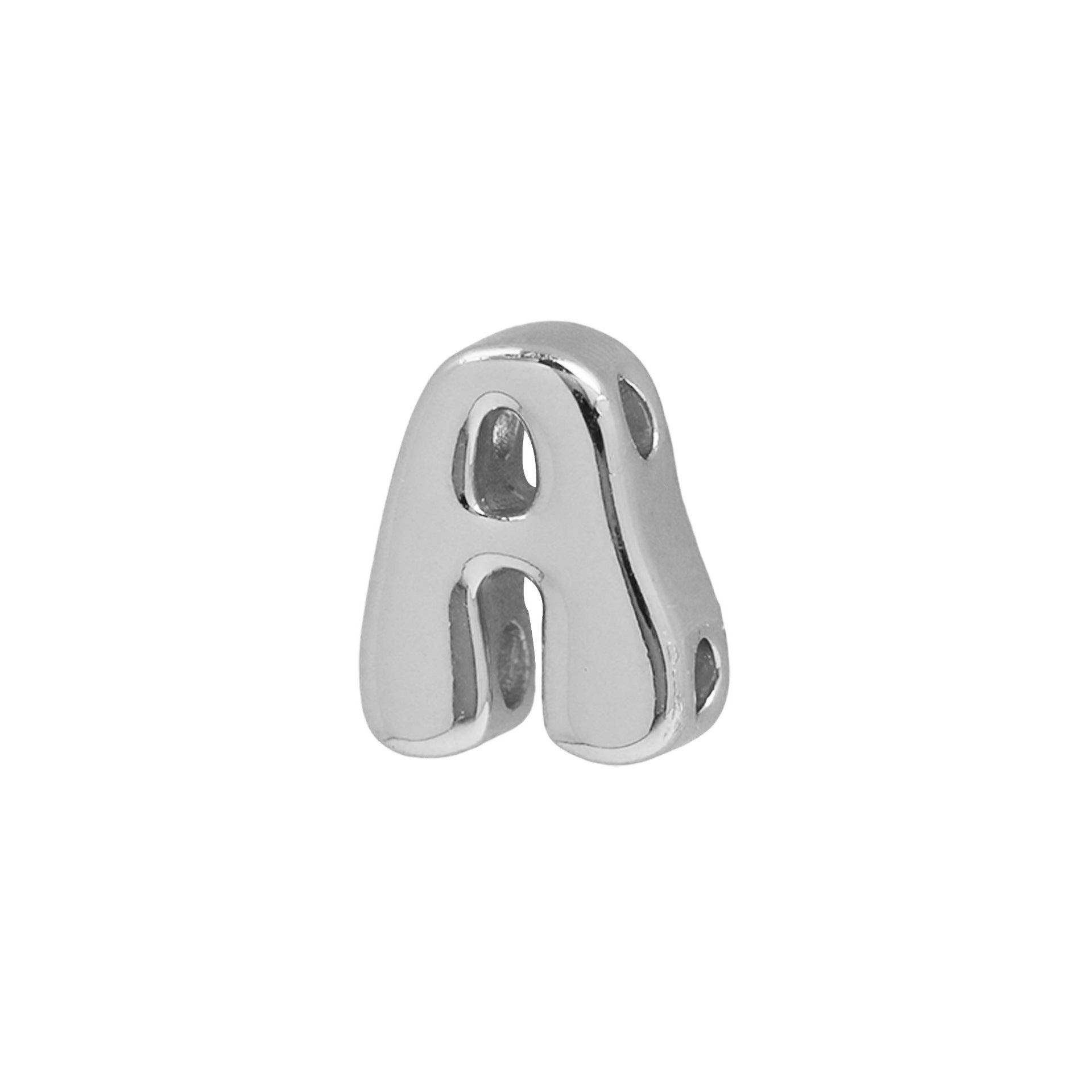 Aviva Brass Letter Pendant - Silver A (Pendant Only) [MPB57SSG]