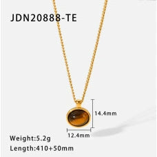 Zianna Tiger Eye Pendant Necklace - JDN20888-TE [91O2YGJ8]