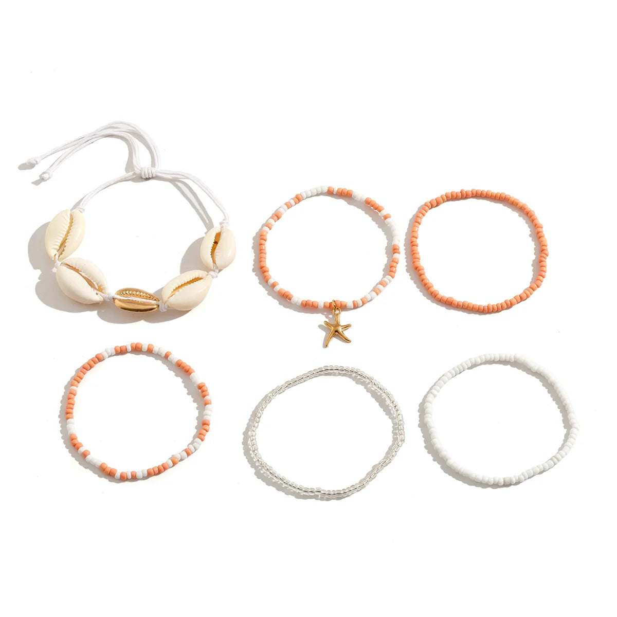 Shyloh Seashell Bracelet Set - Pink