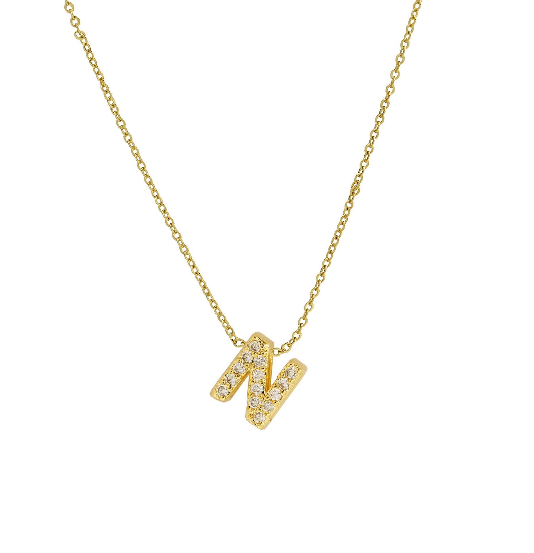 Caelynn Zircon Initial Necklace - N [O6L5TNZ6]