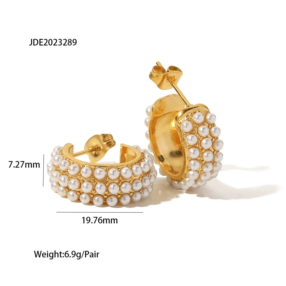 Mischa Pearl Hoop Earrings - JDE2023289