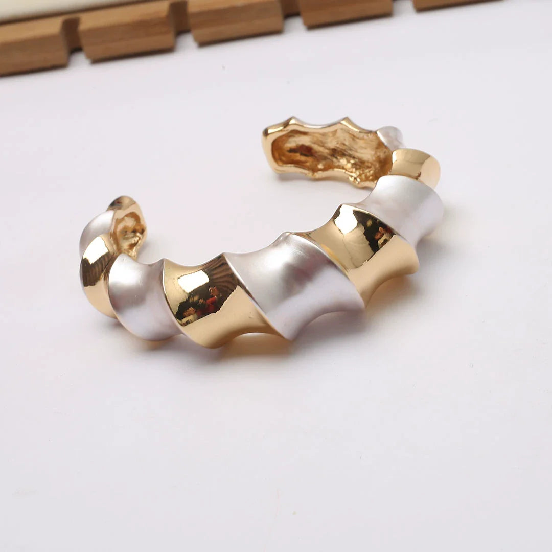 Aubrey Textured Cuff Bracelets - Open-Ended Cuff