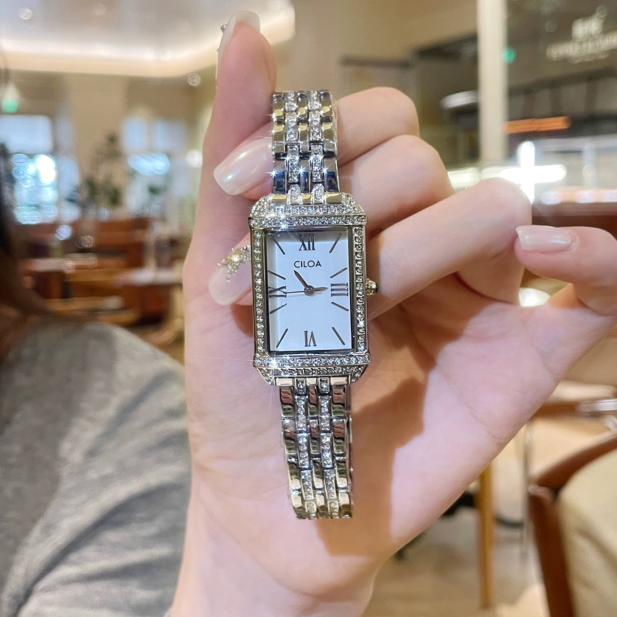Elisabeth Diamond Steel Watch - Silver White [4JT8OOW9]