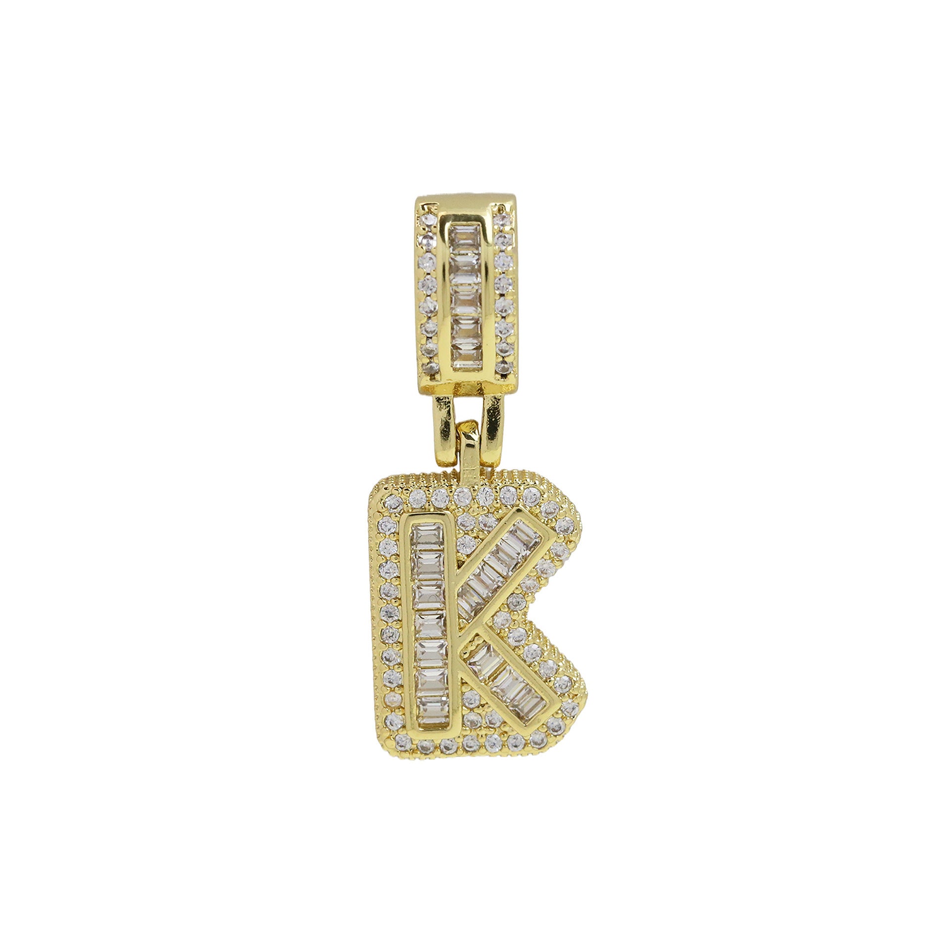 Maida Gold Letter Pendant Necklace - Gold Pendant K [1LQ4ZASU]