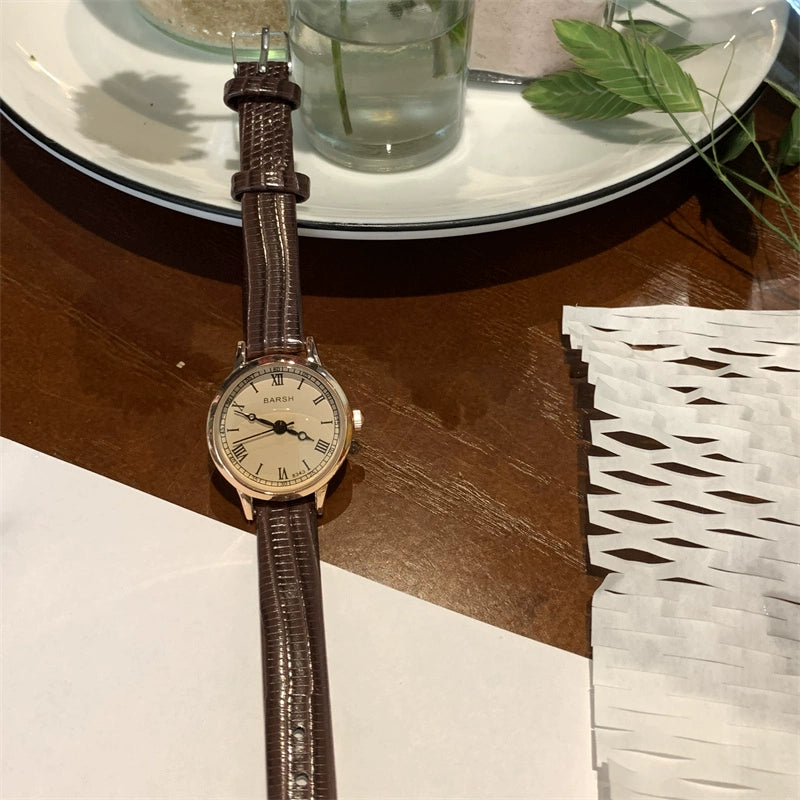 Neve Vintage Roman Watch - Brown [X0MXF895]