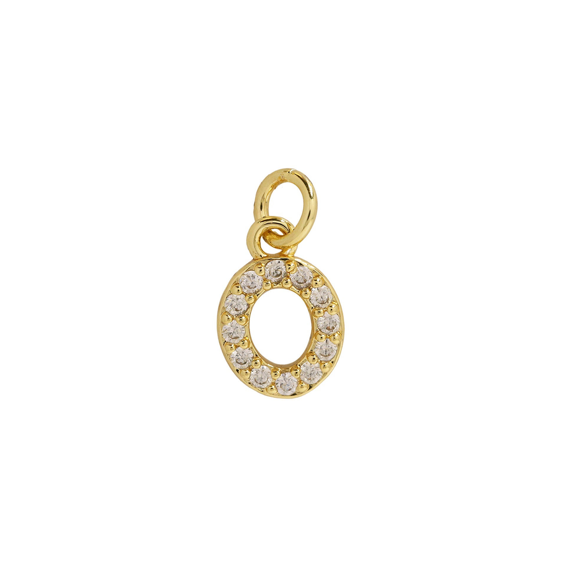 Leilah Zircon Initial Necklace - O [FRTKLE12]