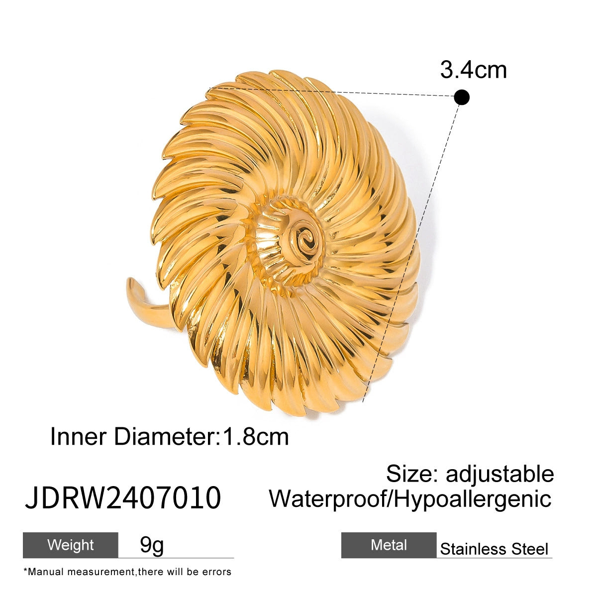 Novalynn Gold Tassel Ring - JDRW2407010 [H0QG6ZTO]