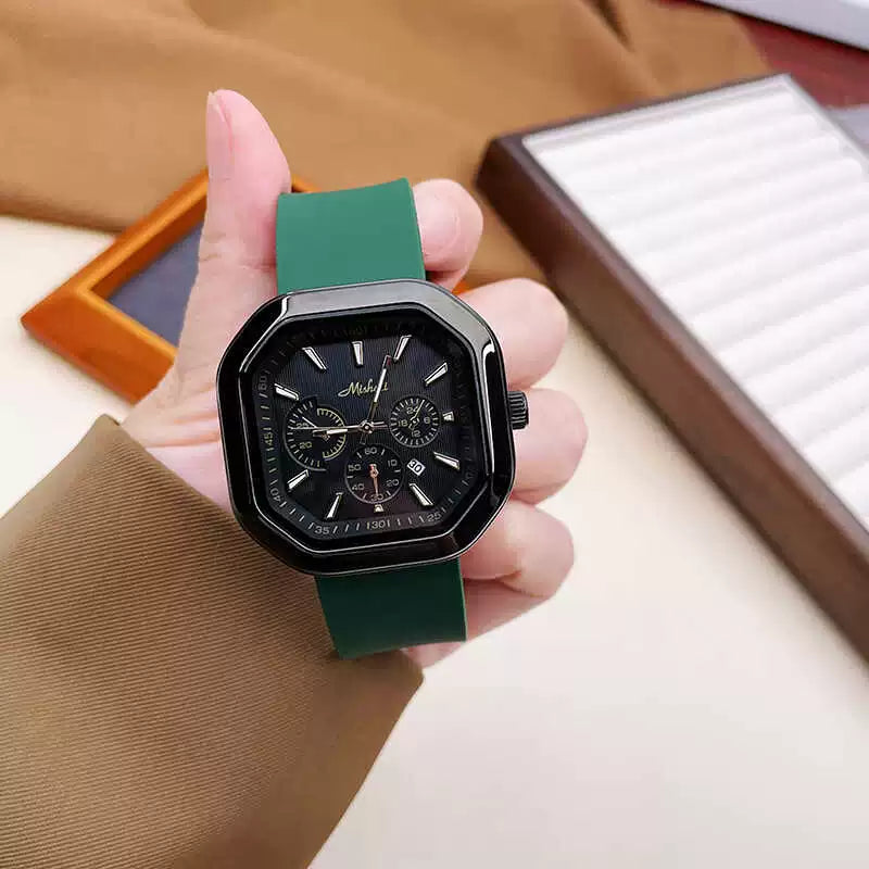 Kaylie Modern Square Watch - Vintage Green