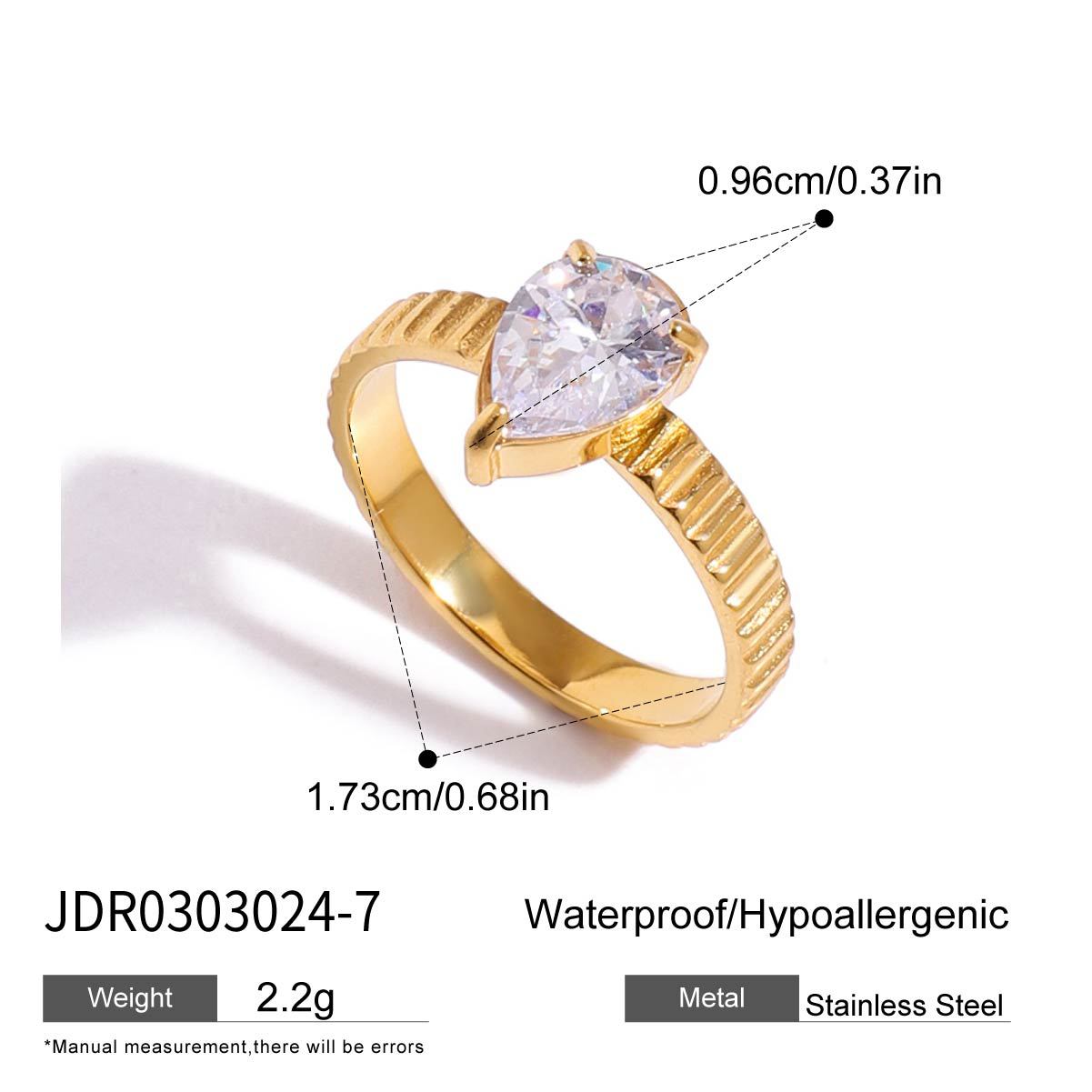 Emmilyn Buckle Zircon Ring - Buckle Design B, Size 7 [PXZHW66Y]