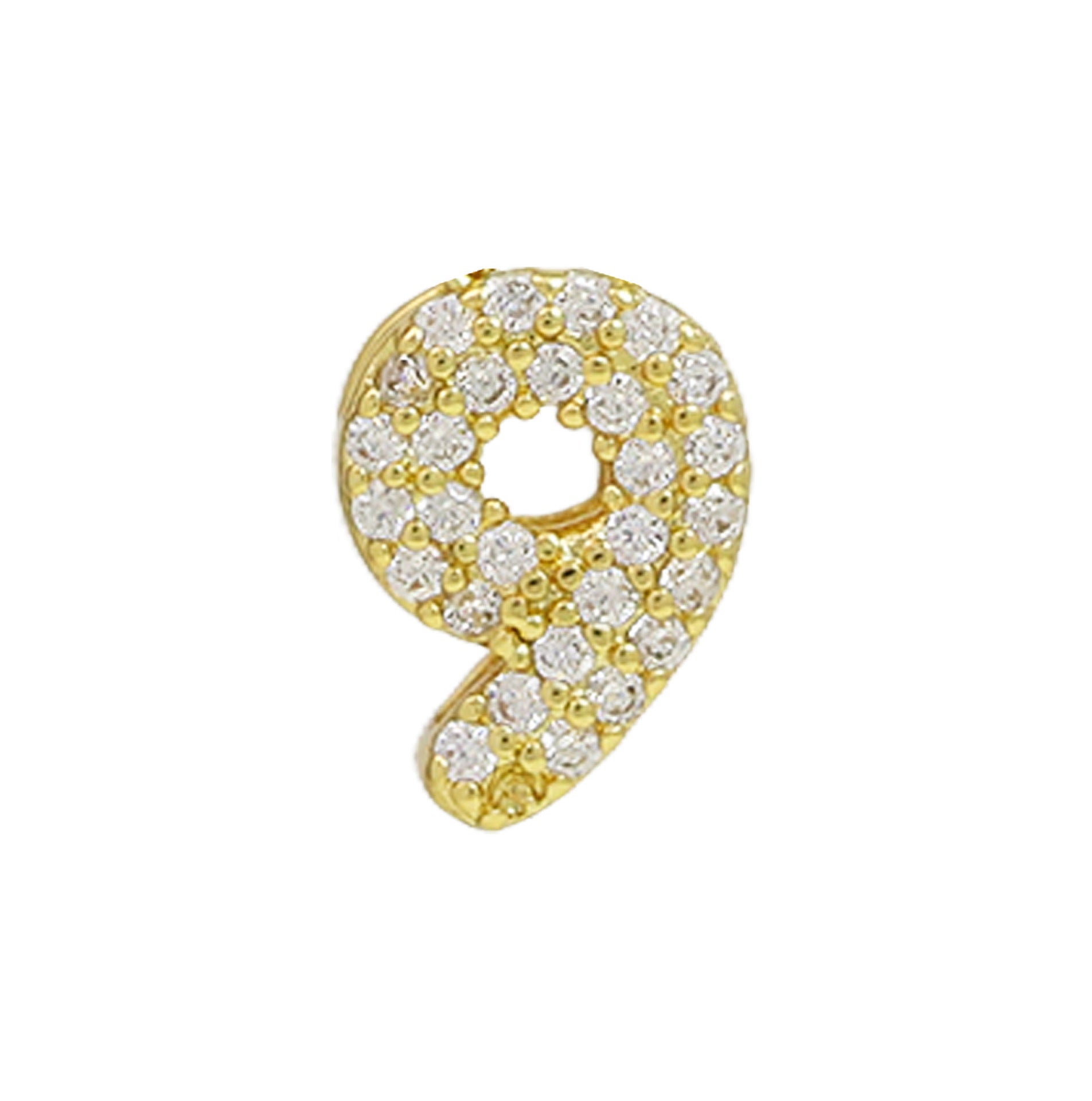 Rosalyn Bubble Letter Necklace - Number 9 [YR3L341K]