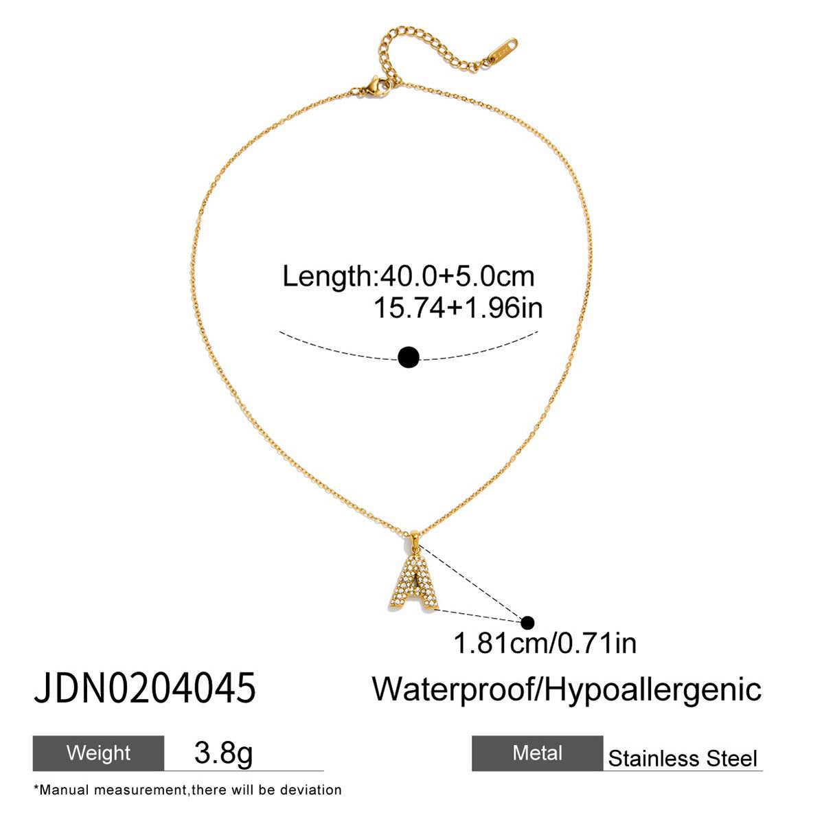 Cayleigh Rhinestone Initial Bracelet - JDN0204045 [6H3EMYWP]