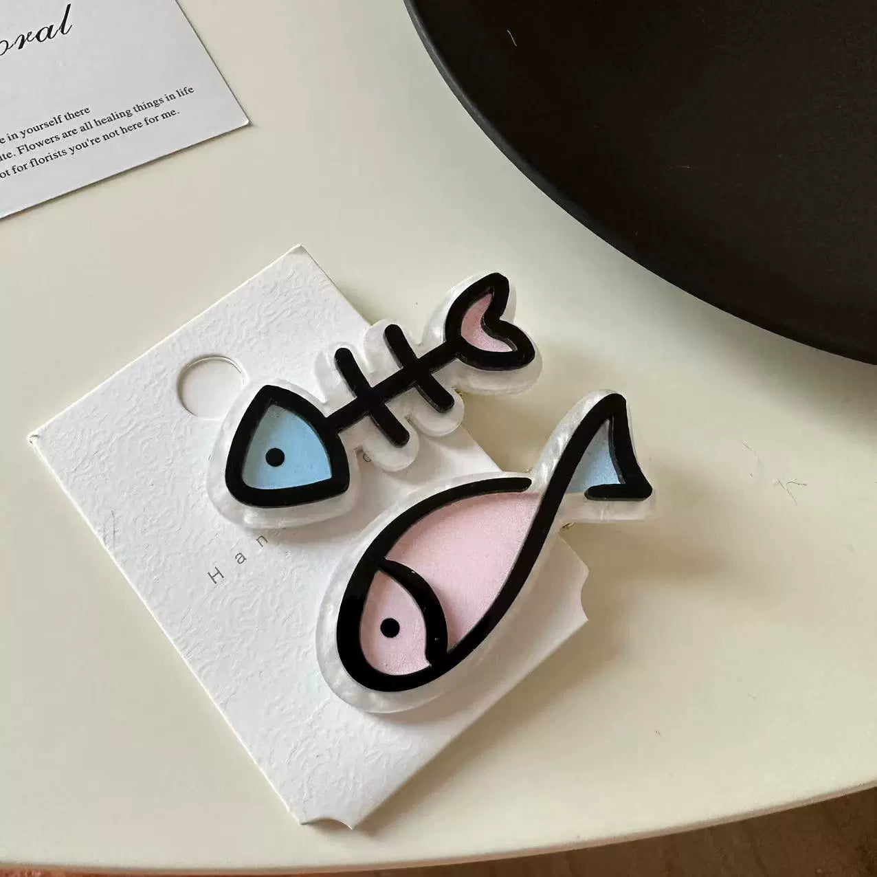 Camillia Whimsical Fish Clips - Blue Fishbone 2-Pack [IHHS8ZFB]