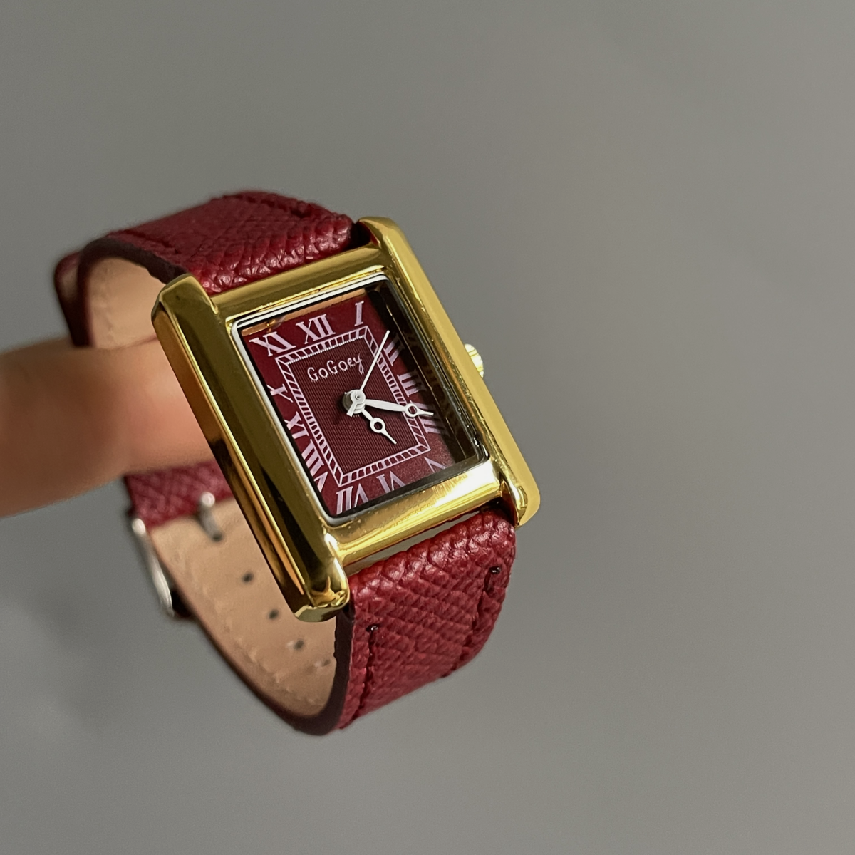 Faiza Retro Square Watch - Anchor Red [MEXK6O5F]