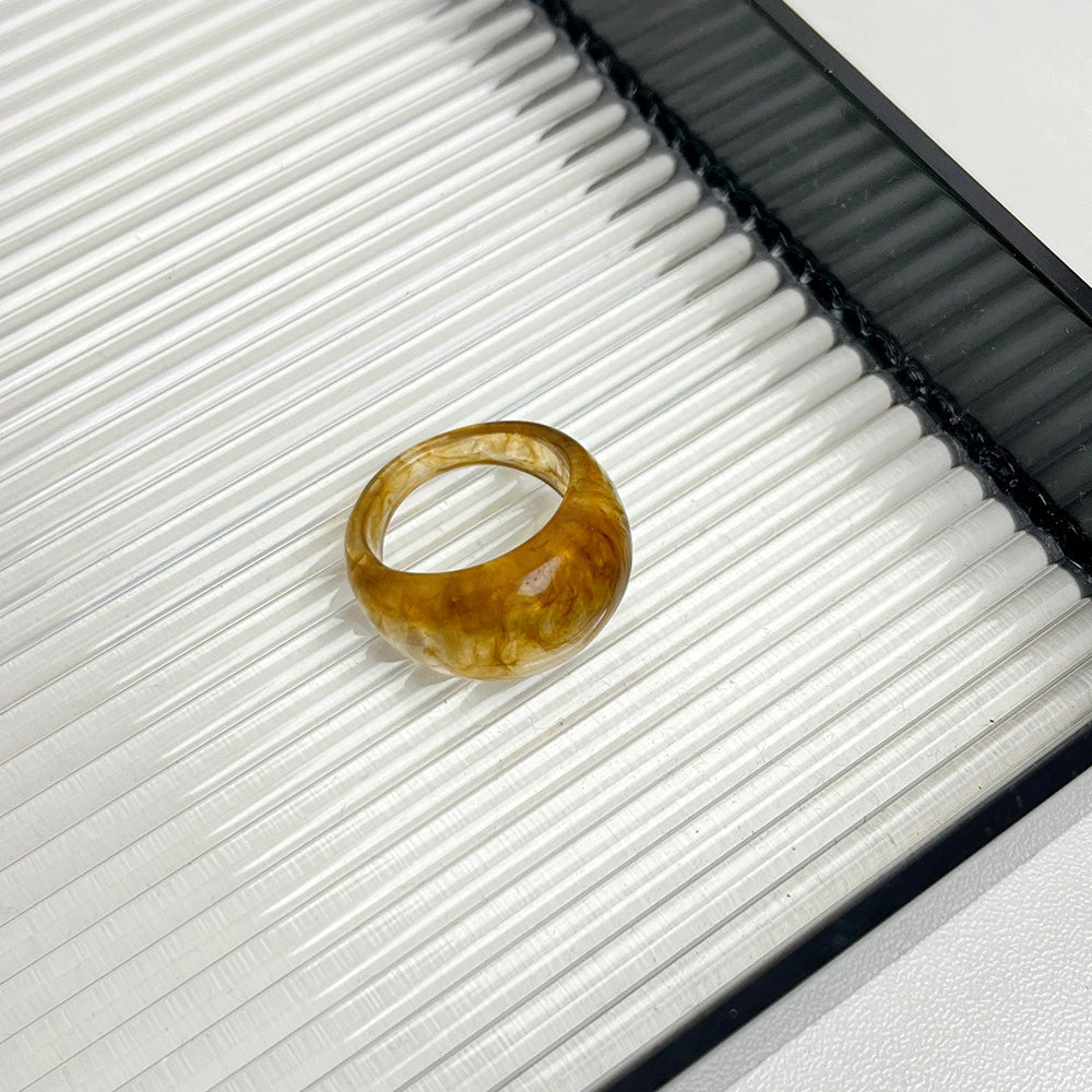 Annalynn Sculptural Resin Ring - Amber Ring [SG127APE]