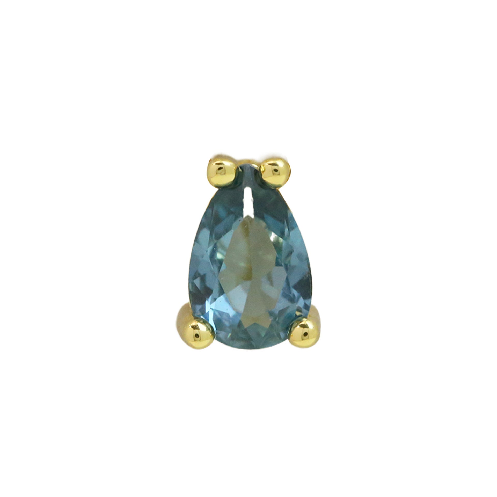 Kynsley Gold Charm Necklace - March Birthstone Drop [AB533VG4]