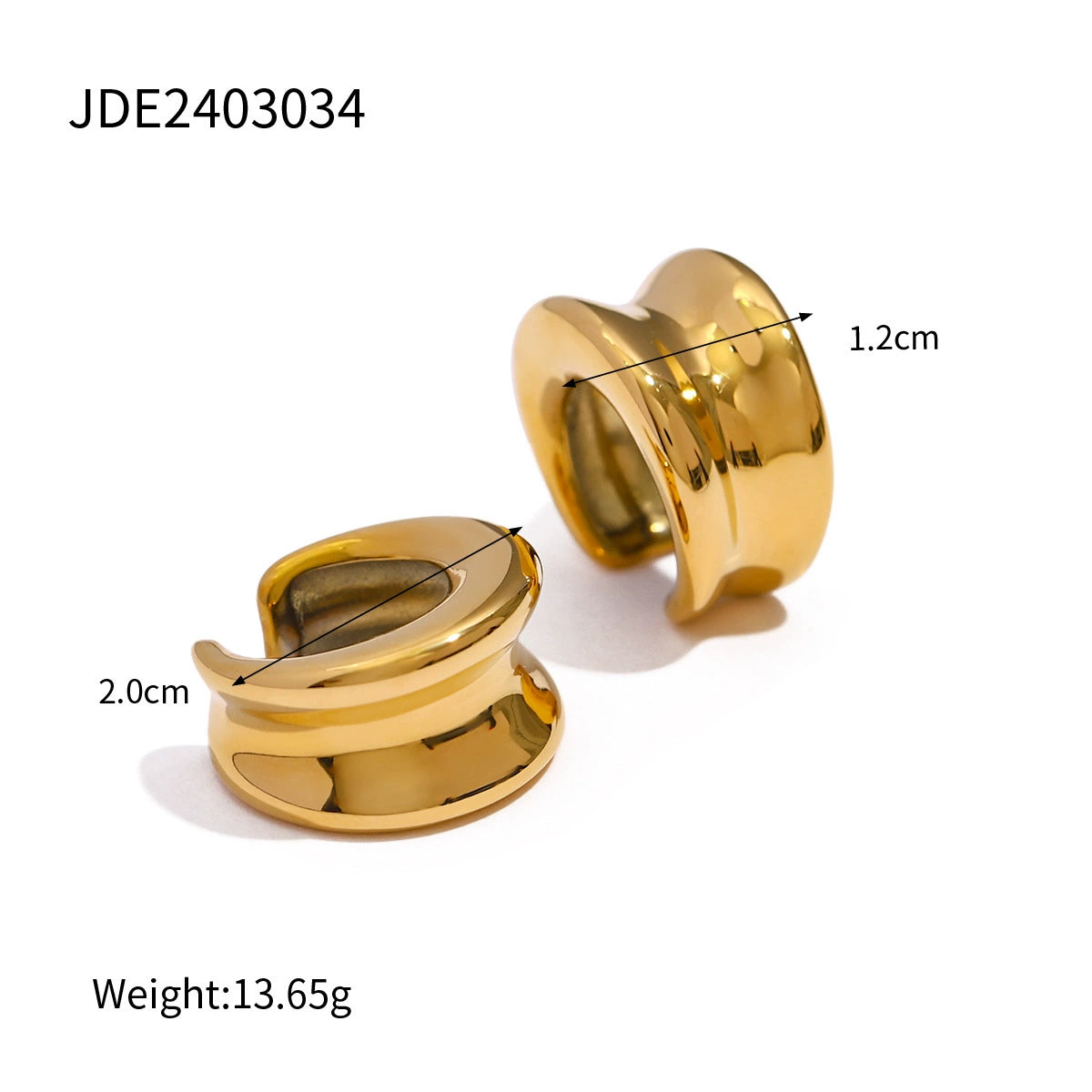 Junia Moon Curved Ear Clip - JDE2403034 [UTHBF3QT]