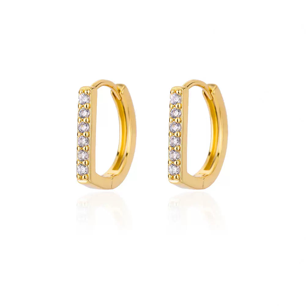 Phoebe Gold Chunky Hoop Earrings - E3124G-7