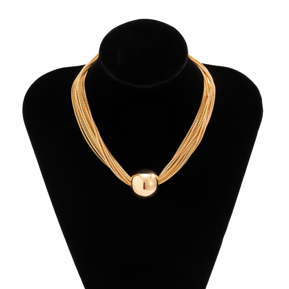 Tianna Layered Sphere Necklace - Style 1 [8IH42UQT]