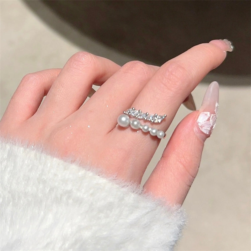 Kiyah Pearl Zircon Ring - Pearl Zircon [C2GVP69W]
