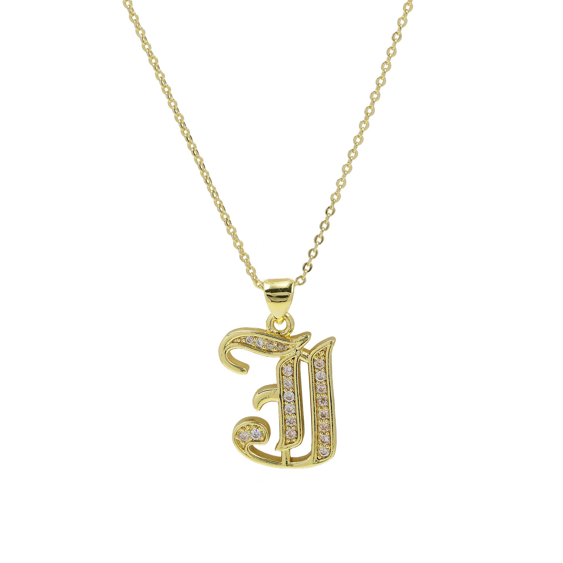 Lawson Old English Initial Necklace - I Necklace [JPNQ2ZWK]