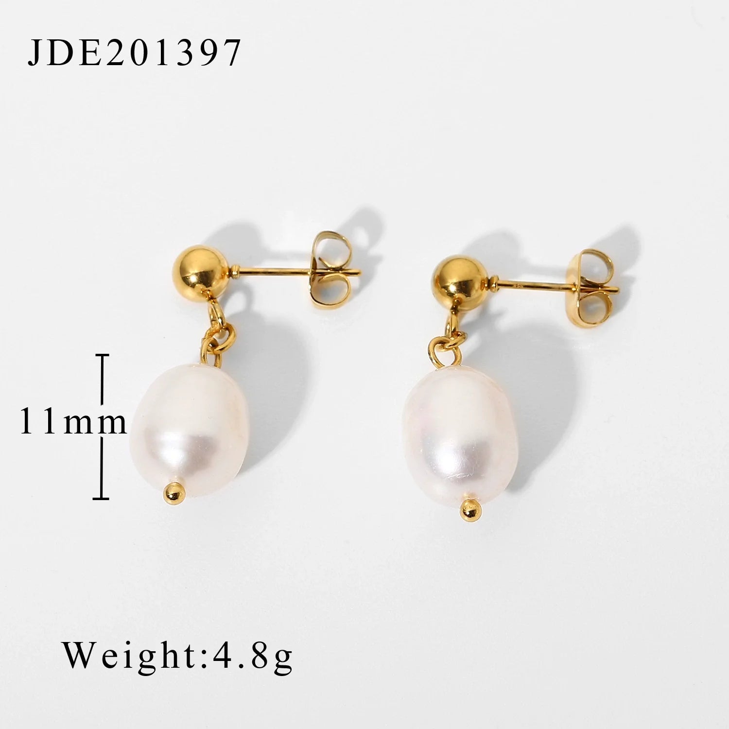 Marygrace 18K Gold Pearl Earrings - JDE201397