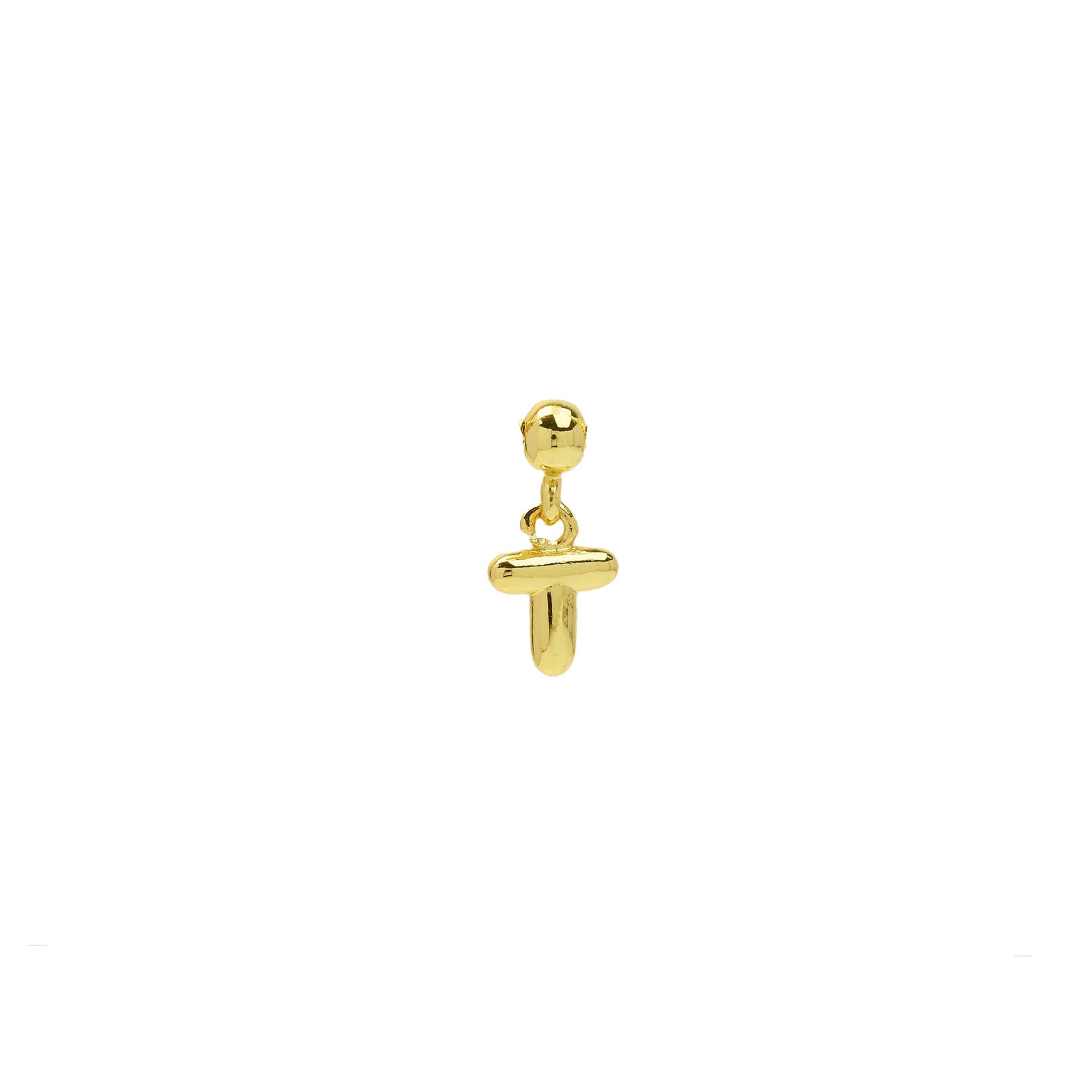Yana Gold Bubble Initial Necklace - Gold Bubble Letter T Necklace [DUJWE78F]
