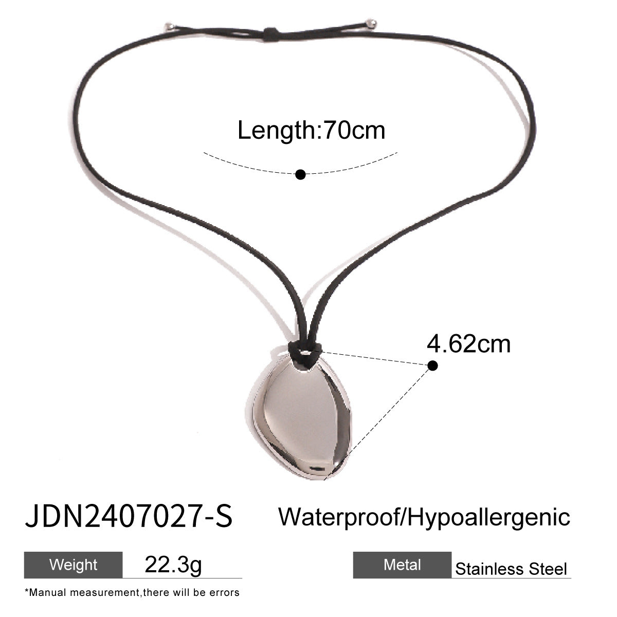 Ayva Asymmetric Pendant Necklace - JDN2407027-S [87EY0S9I]