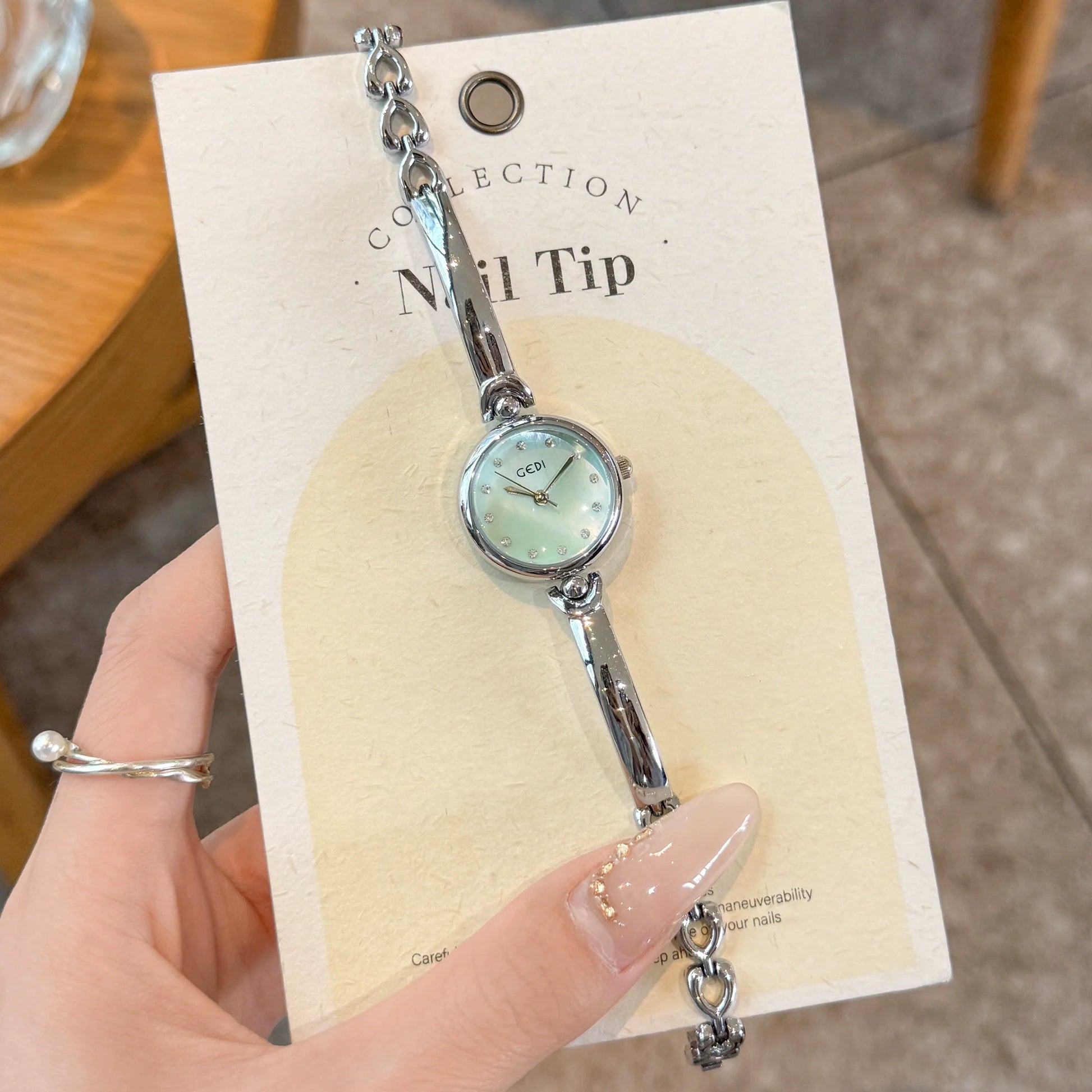 Aasiya Delicate Bracelet Watch - Mint Green
