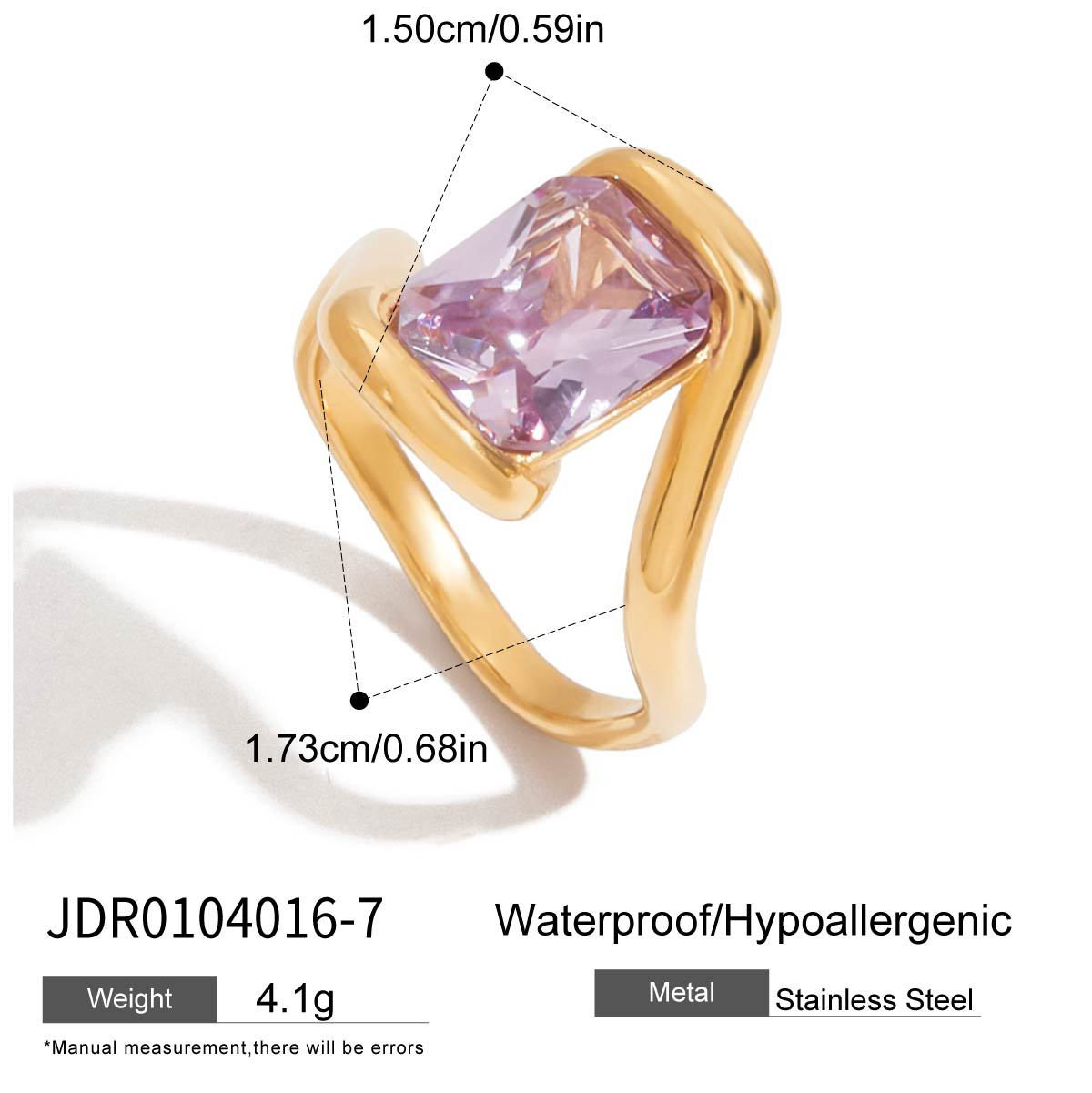 Juanita Cross Zircon Ring - Ring (JDR0104016-7) [HY1TLDG5]
