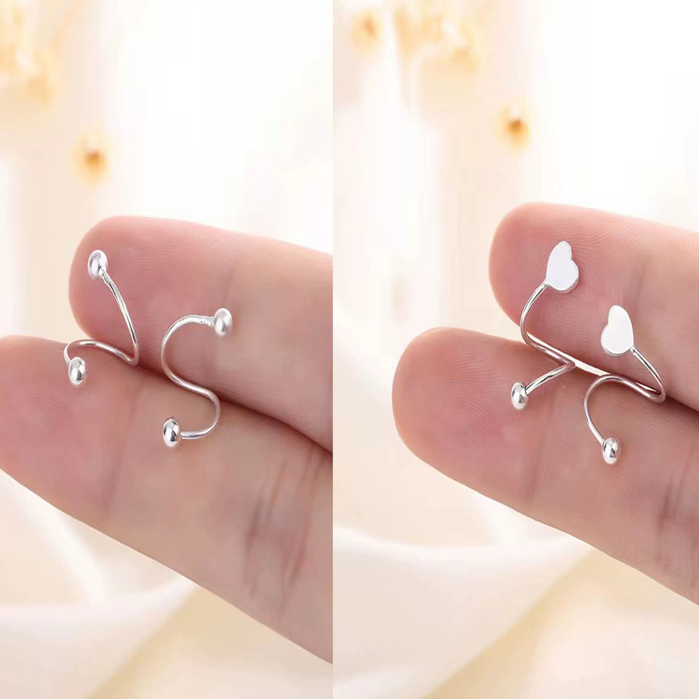 Rozalynn Dainty Everyday Studs - Ball & Heart Set (4 Pcs)