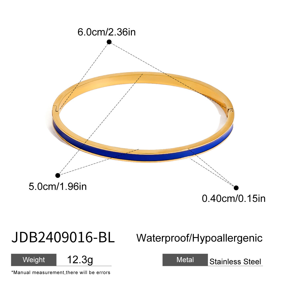Tariyah Sleek Enamel Bracelet - Black Enamel [1BAHS7JV]