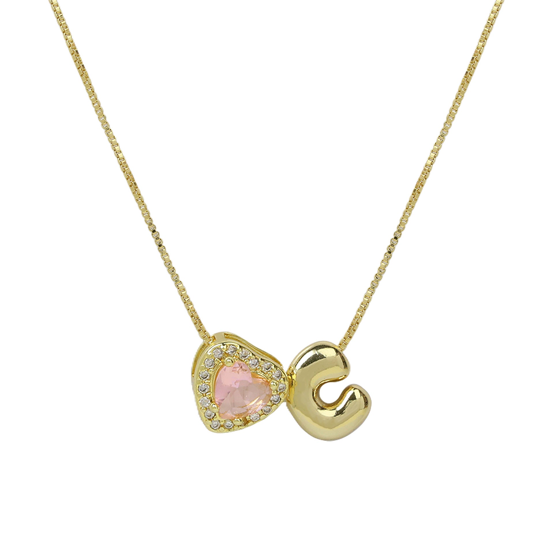 Rome Pearl Initial Necklace - C Letter [7SLYRRWN]