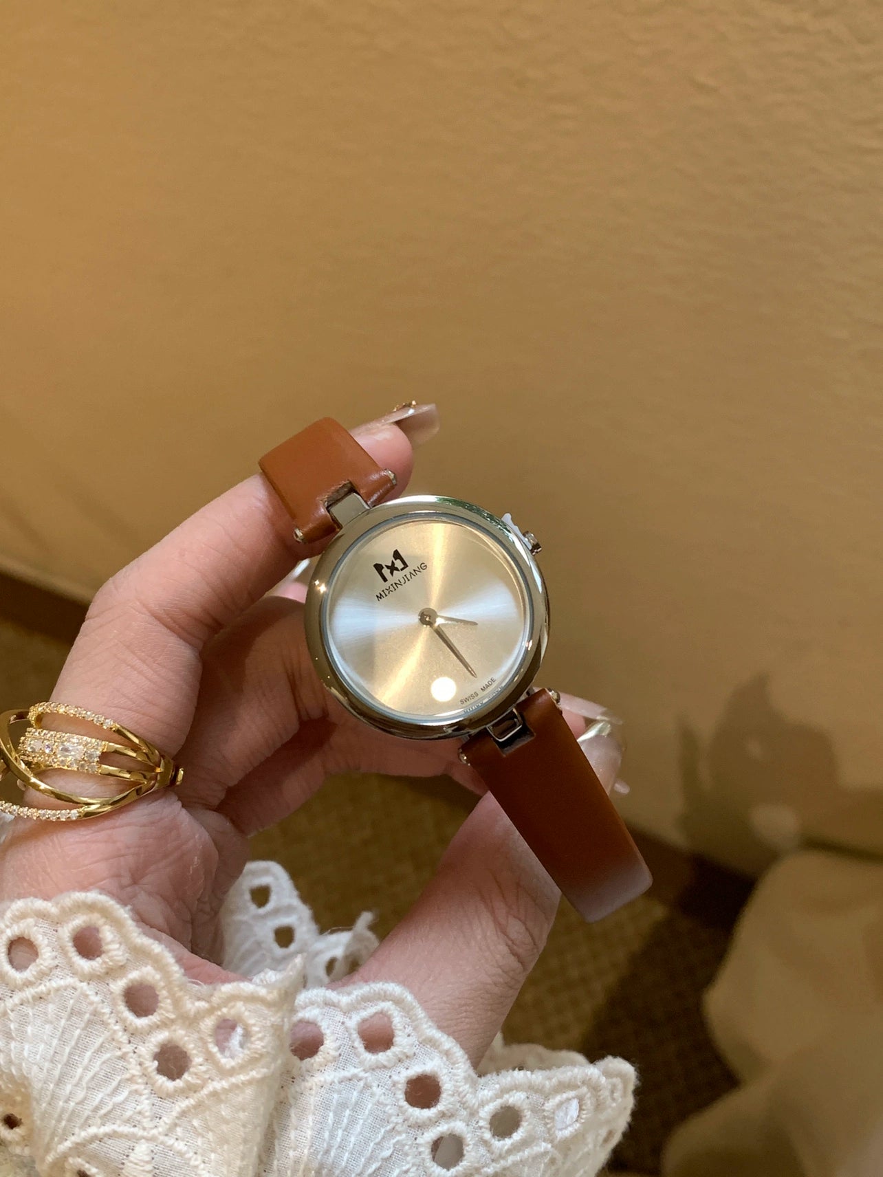 Jackeline Glare Mini Dial Watch - Orange [BAAYQN7V]