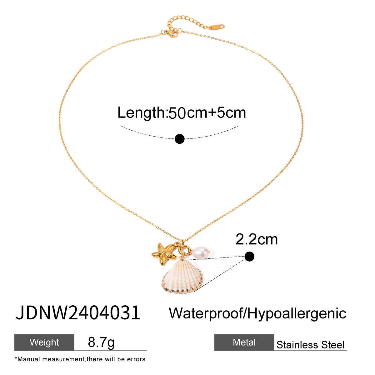 Tyanna Pearl Shell Necklace - JDNW2404031 [I9Z5QQ7N]