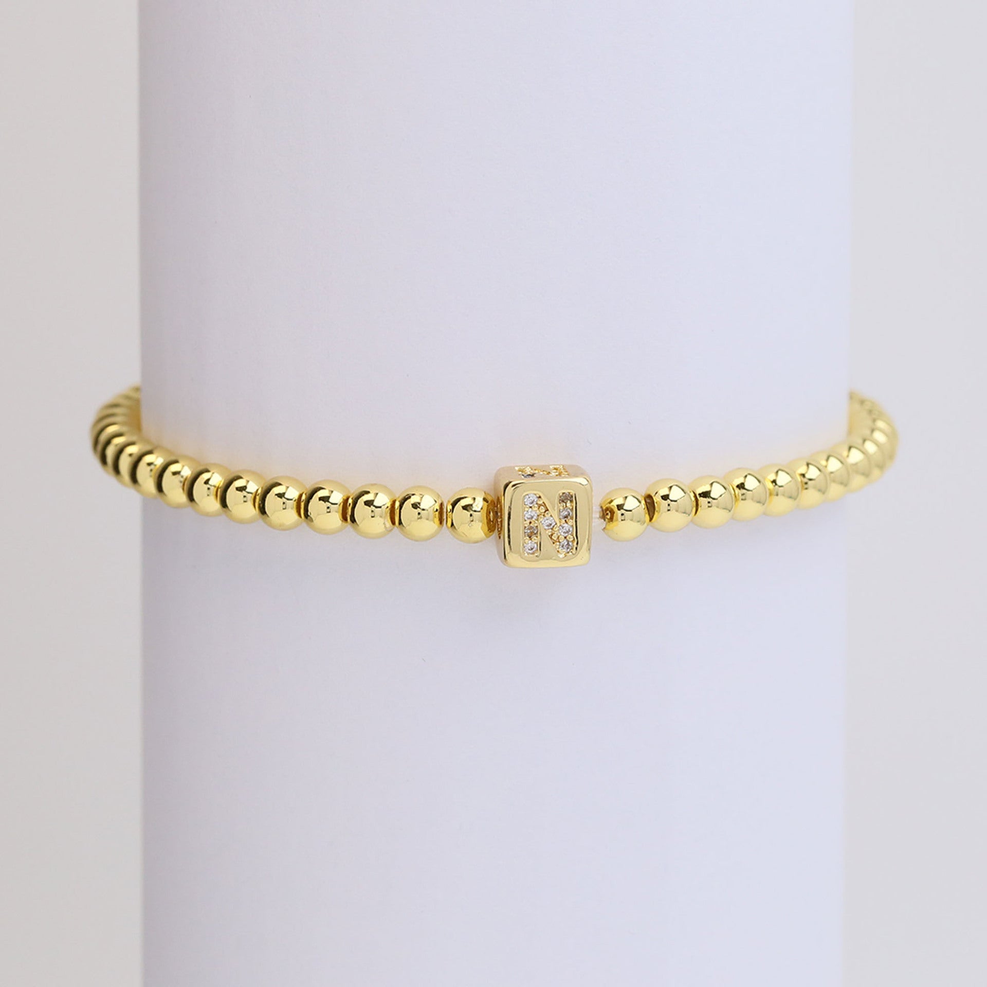 Layana Initial Cube Bracelet - N [323CCIKW]