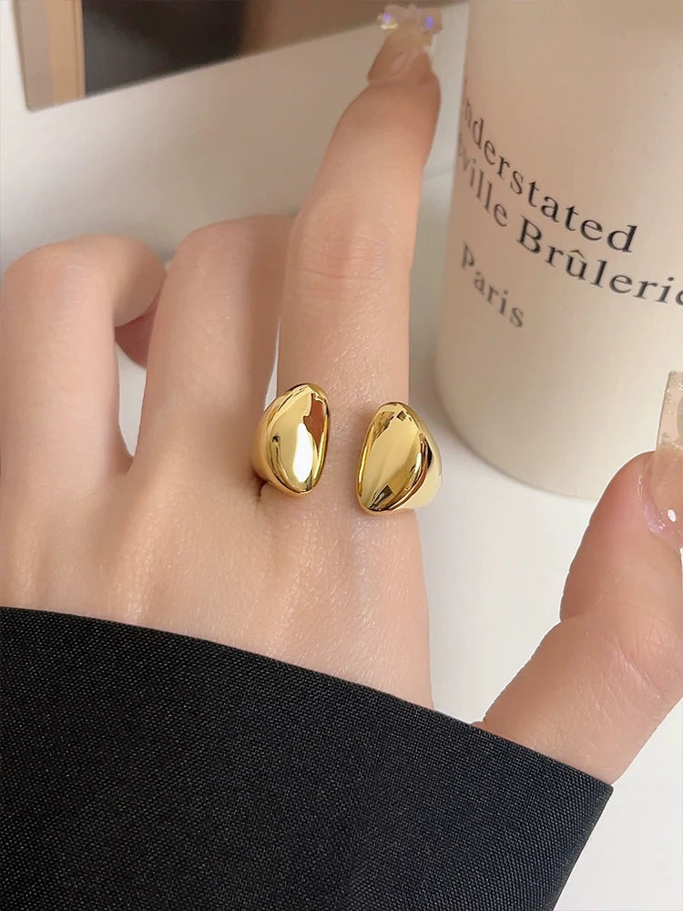 Maeleigh Sculptural Open Ring - 18K Gold Plated Ring