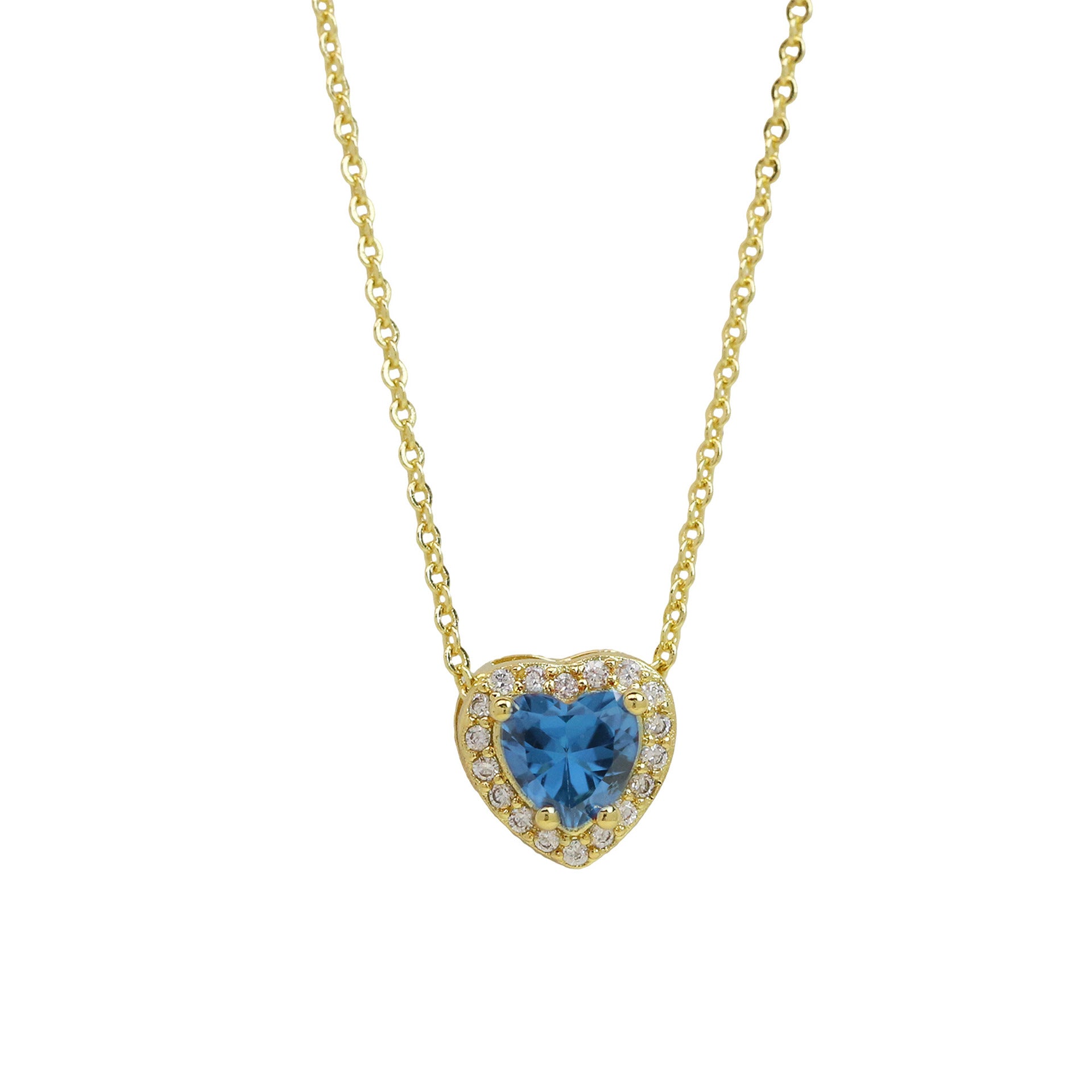 Khylie Heart Birthstone Necklace - December [806YQF7M]