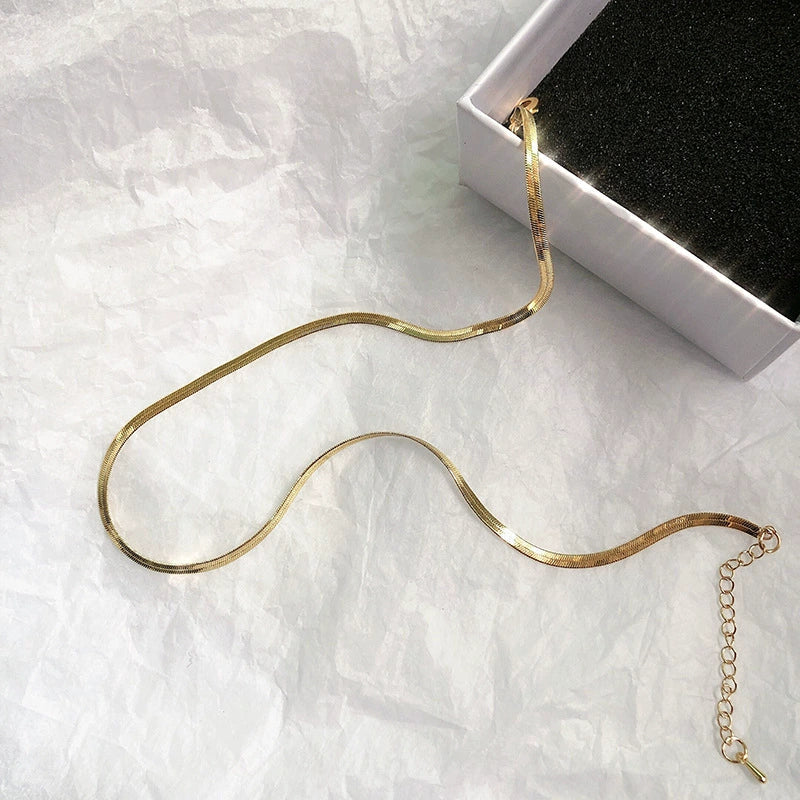 Selene Layered Snake Necklace - Gold Single