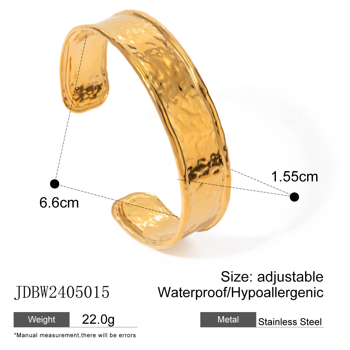 Jenny Gold Statement Cuff Bracelet - JDBW2405015 [GKBCZ05Z]